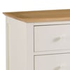 Salerno Ivory and Oak Wooden 4 Drawer Chest