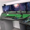 SetUp Large Grey Gaming Desk With LEDs