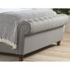 Castello Grey Fabric Ottoman Scroll Sleigh Bed