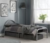 Solo Silver Finish Metal Bed