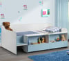 Stella Blue and White Wooden Kids Low Sleeper Cabin Storage Bed