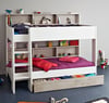 Tam Tam White and Grey Wooden Bunk Bed with Underbed Storage Drawer