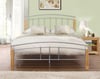Tetras Beech Finish Wooden and Metal Bed