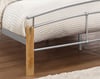 Tetras Beech Finish Wooden and Metal Bed
