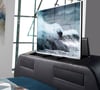 Titan 2 Black Leather Media Electric TV Bed