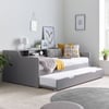 Tyler Grey Wooden Trundle Guest Bed