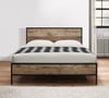 Urban Rustic Wooden and Metal Bed
