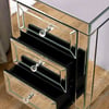 Valencia Mirrored 3 Drawer Bedside Table