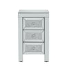 Vienna Mirrored 3 Drawer Bedside Table