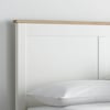 Vigo White and Oak Wooden Bed