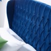 Warwick Blue Velvet Fabric Ottoman Bed