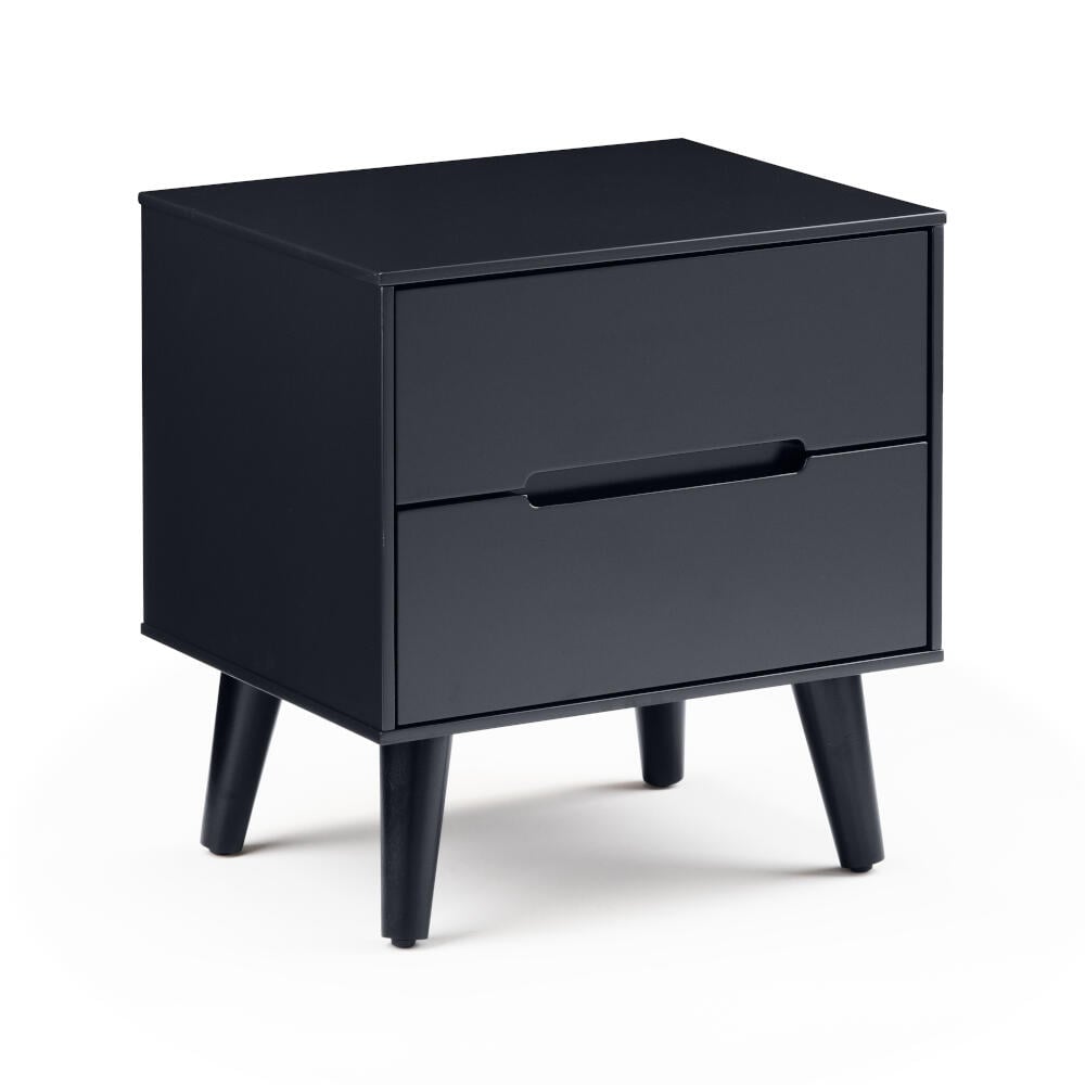 Alicia Grey 2 Drawer Bedside Table Full Image