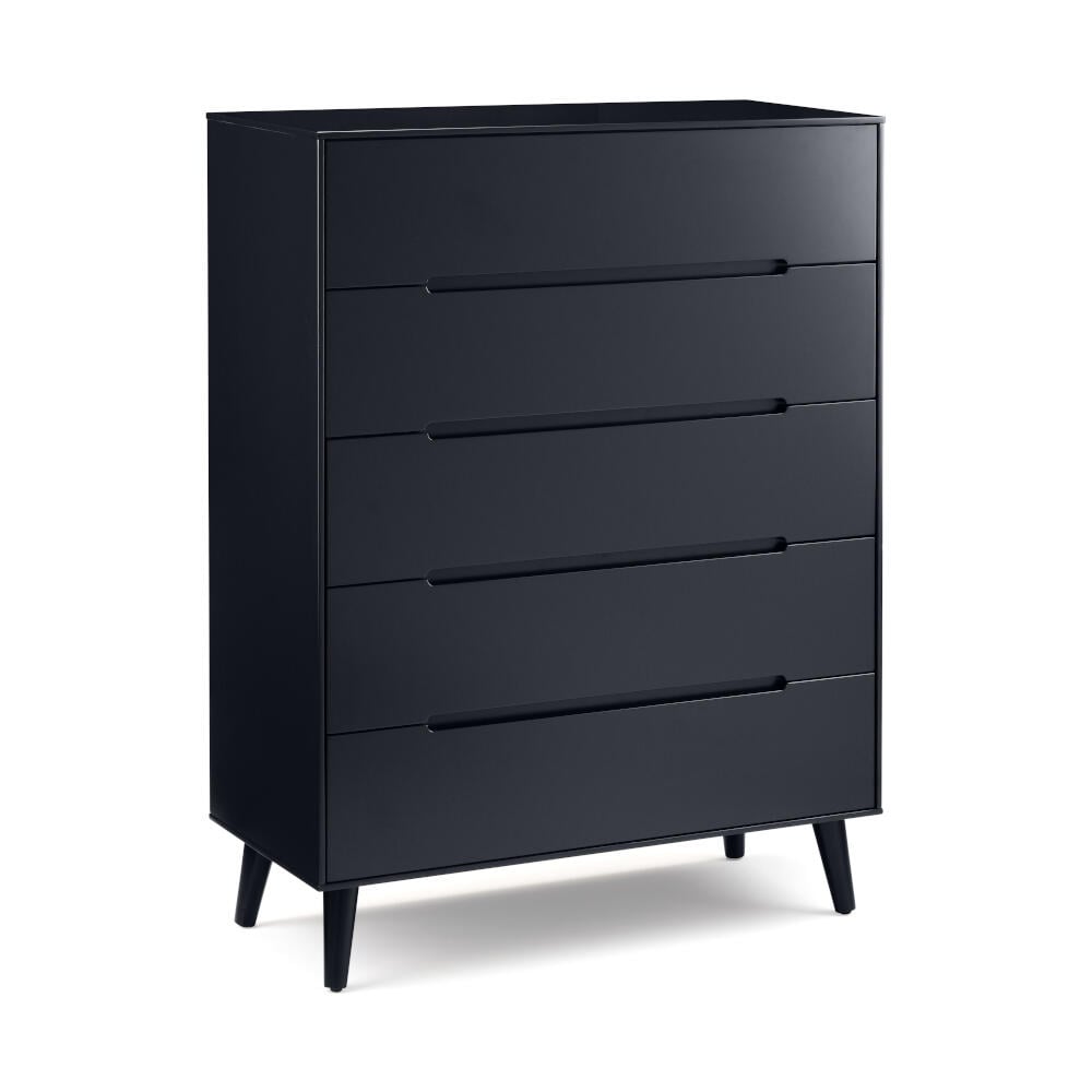 Alicia Anthracite 5 Drawer Wooden Chest Full Image
