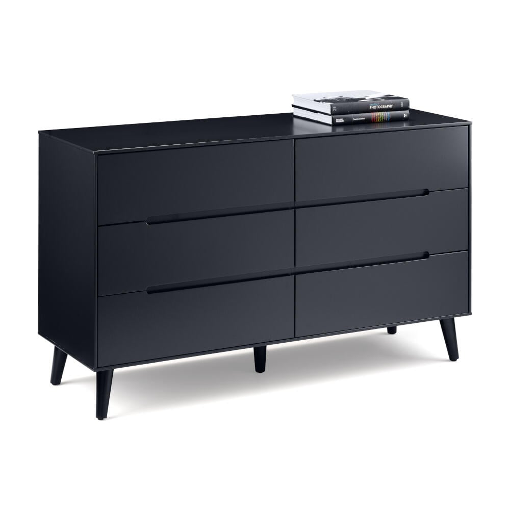 Alicia Anthracite 6 Drawer Wooden Chest Full Image