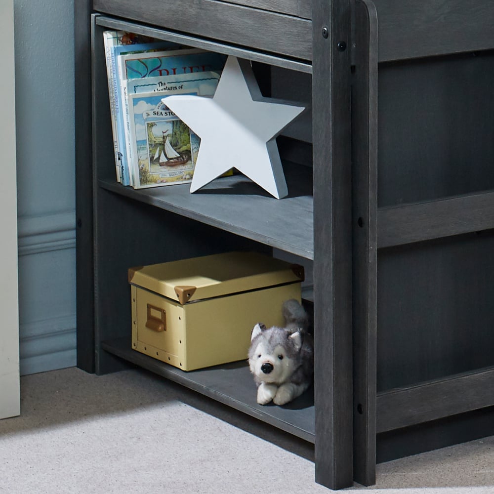 Cosy Grey Wooden Mid Sleeper Storage Bed Storage Image