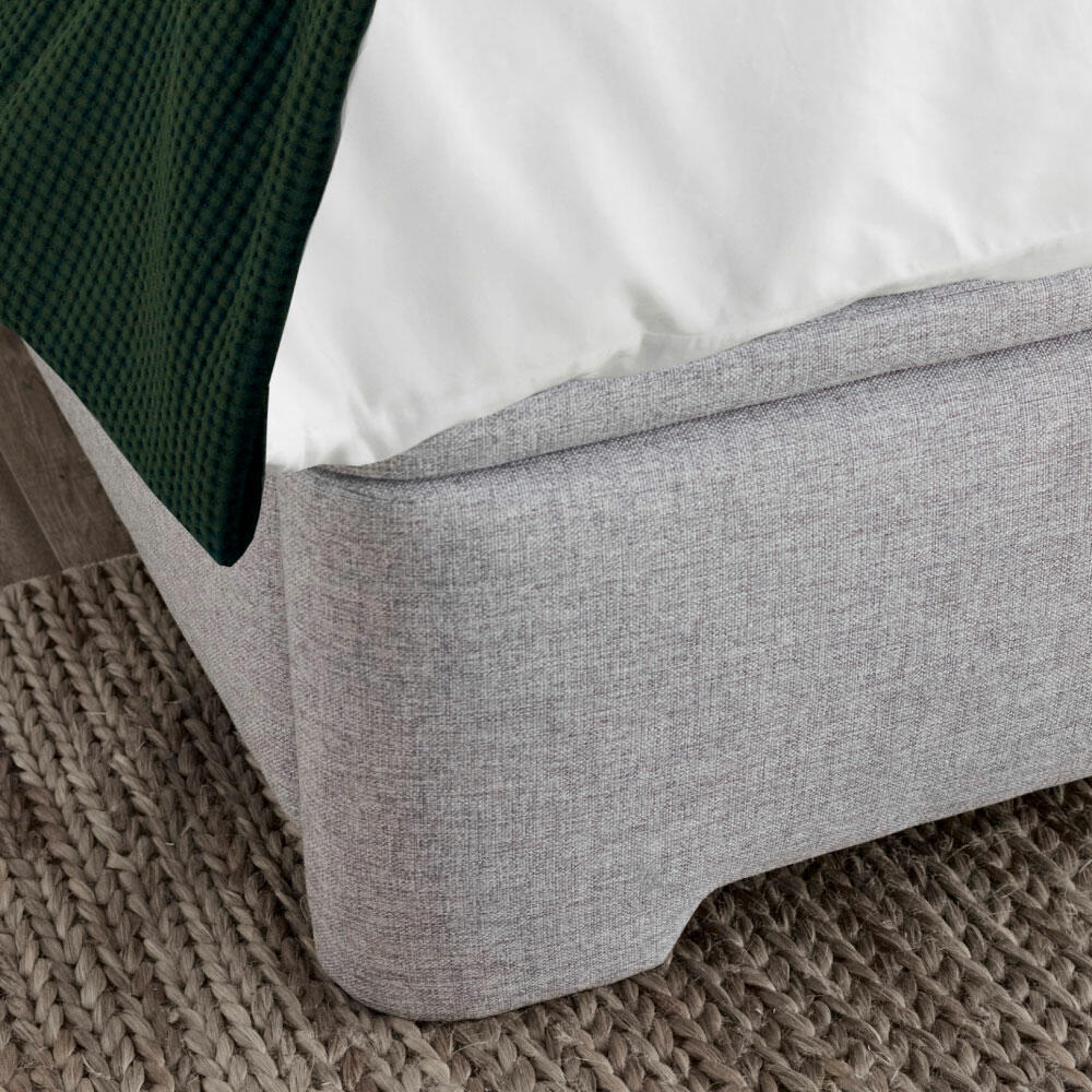 Happy Beds Accent Light Grey Ottoman Closed