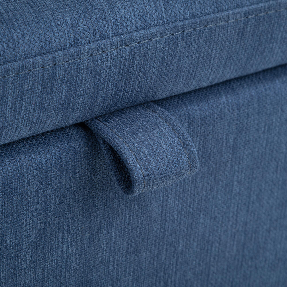 Astrid Blue Blanket Box Fabric Close Up