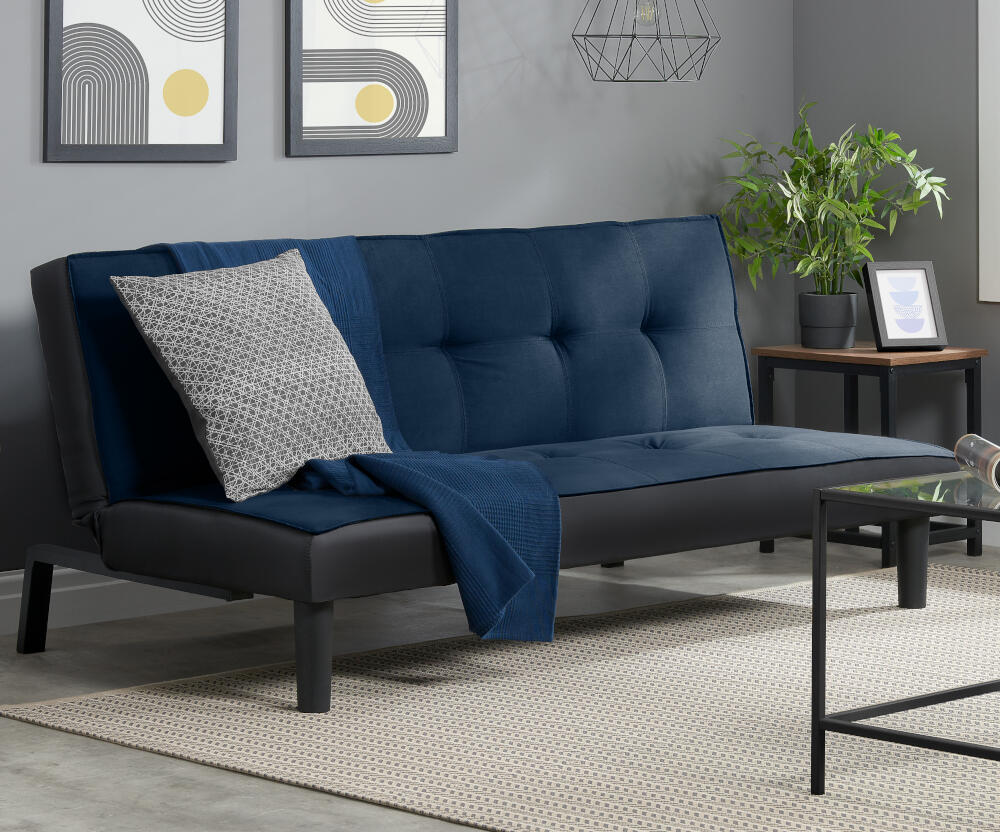 Aurora Blue Fabric Sofa