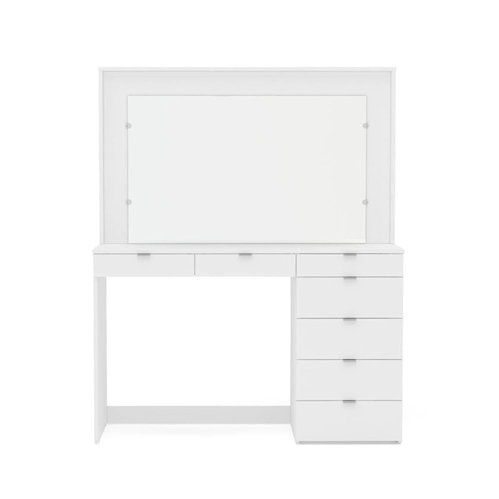 Happy Beds Chloe White 7 Drawer Dressing Table Front View