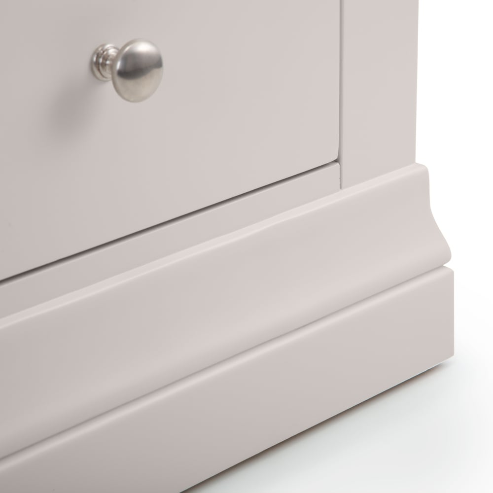 Clermont Light Grey Wooden 4+3 Drawer Chest Close-up