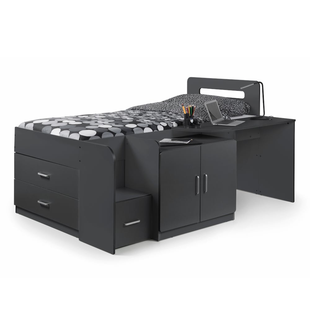 Cookie Anthracite Wooden Cabin Bed Full Image