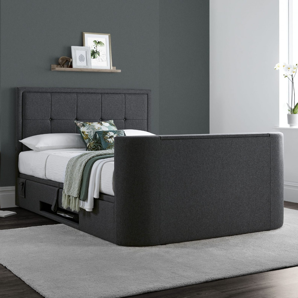 Eston Grey Fabric TV Bed Full Image