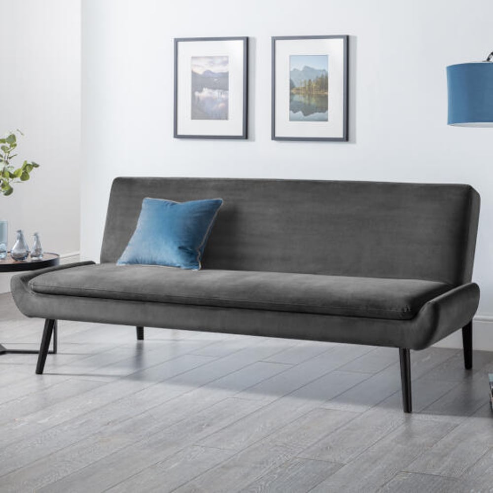 Gaudi Grey Velvet Sofa Bed