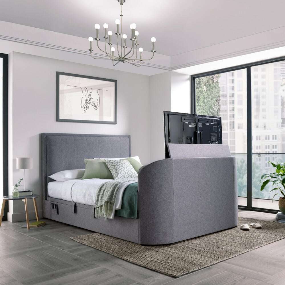 Happy Beds Griffin Light Grey TV Up