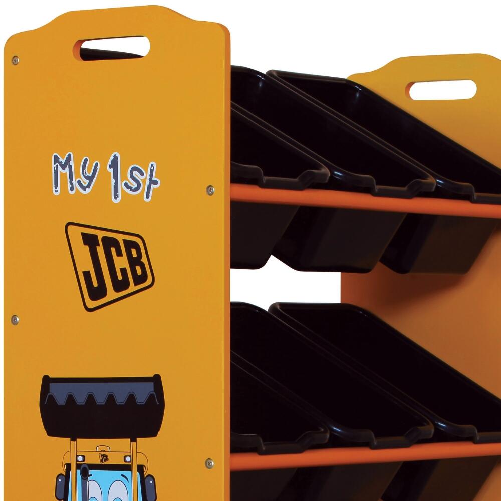 JCB Yellow Children's Digger 9 Bin Storage Unit Storage Unit Graphic Image