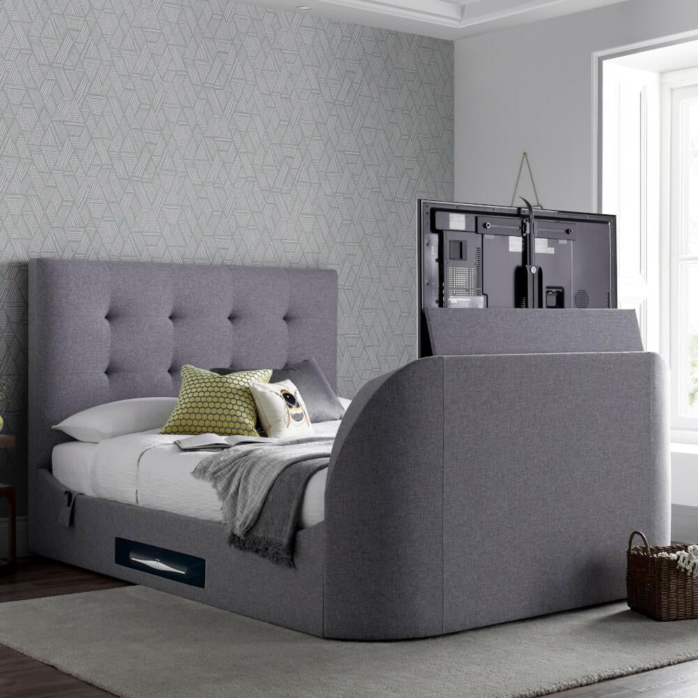 Happy Beds Lannister Light Grey TV Bed