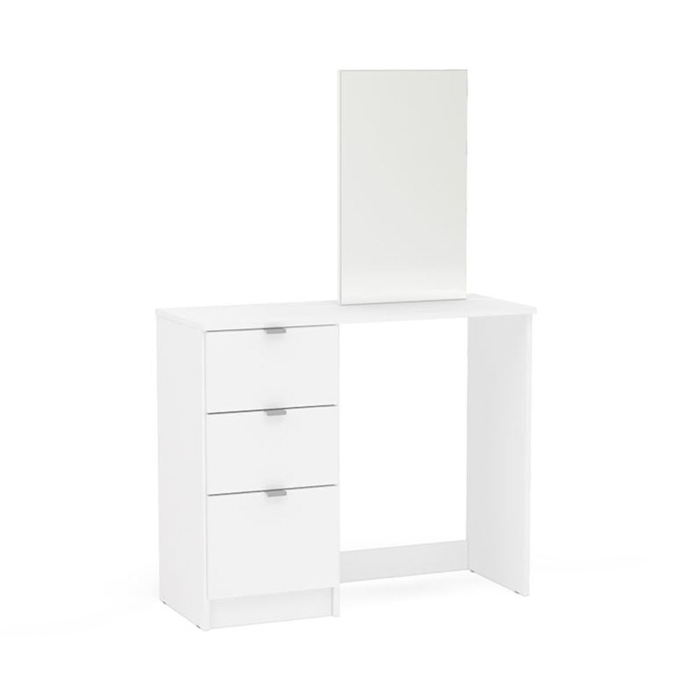 Happy Beds Madison White 3 Drawer Dressing Table Closed Drawers