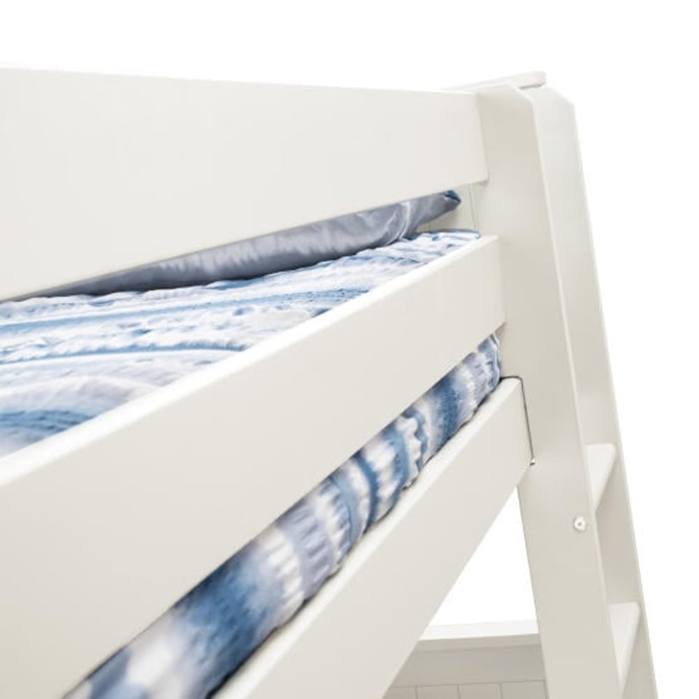 Maine White Bunk Bed Corner Close-up