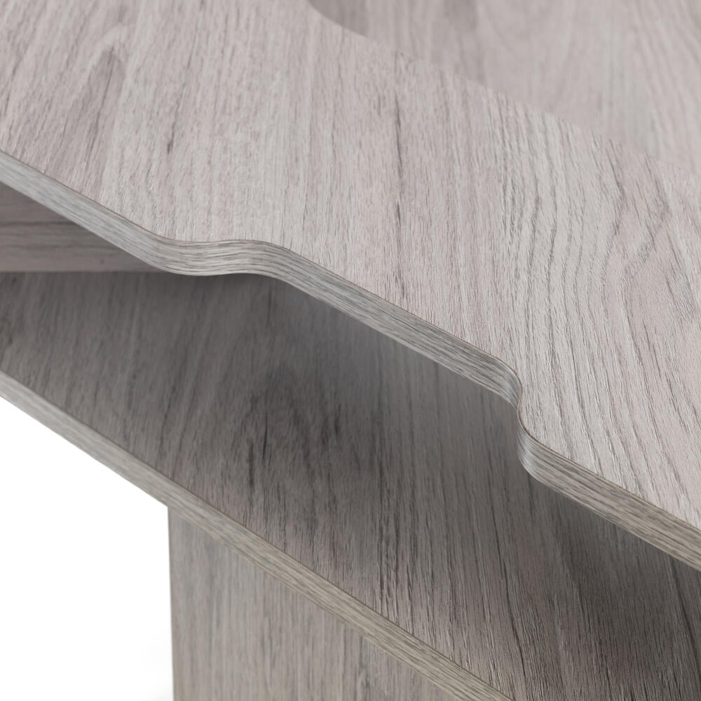 Happy Beds Orbit Grey Oak Gaming Desk Top Close-up