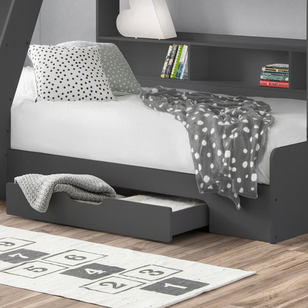 Happy Beds Orion Anthracite Triple Sleeper Bunk Drawer