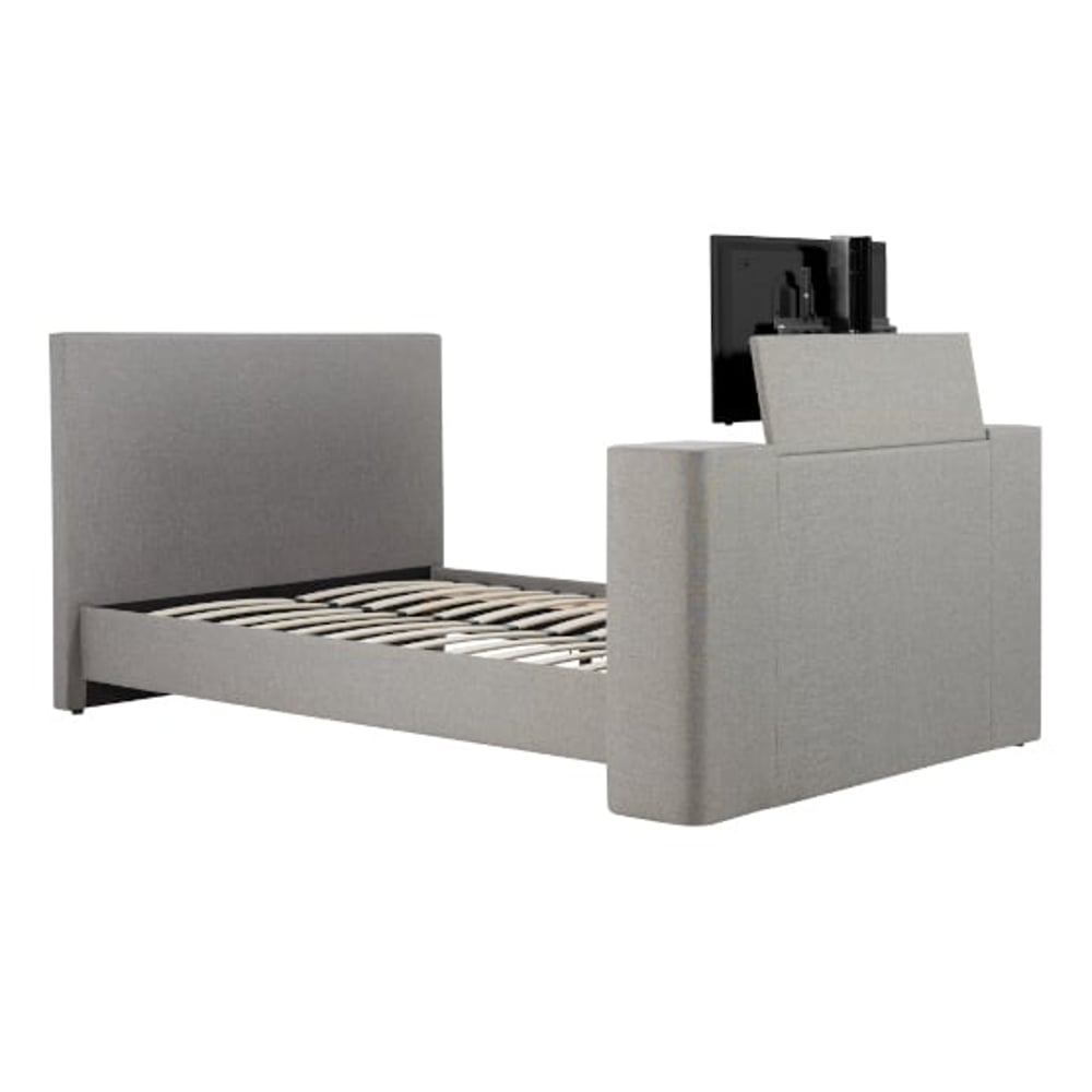 Plaza Grey Fabric TV Bed Frame