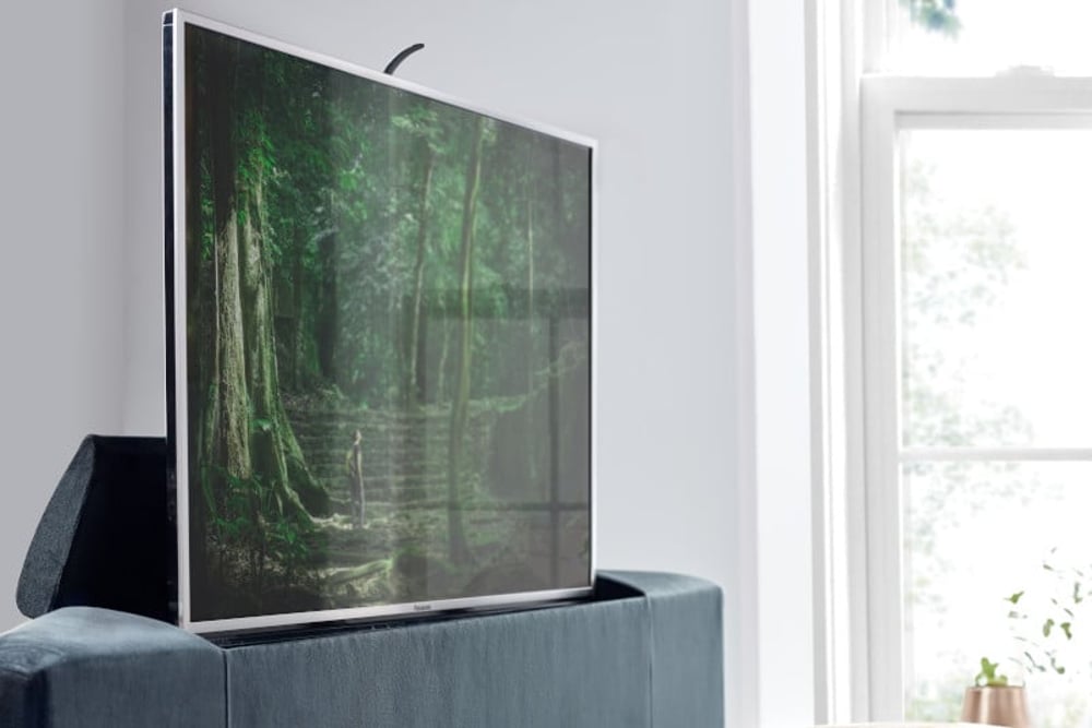 55 inch sales tv bed