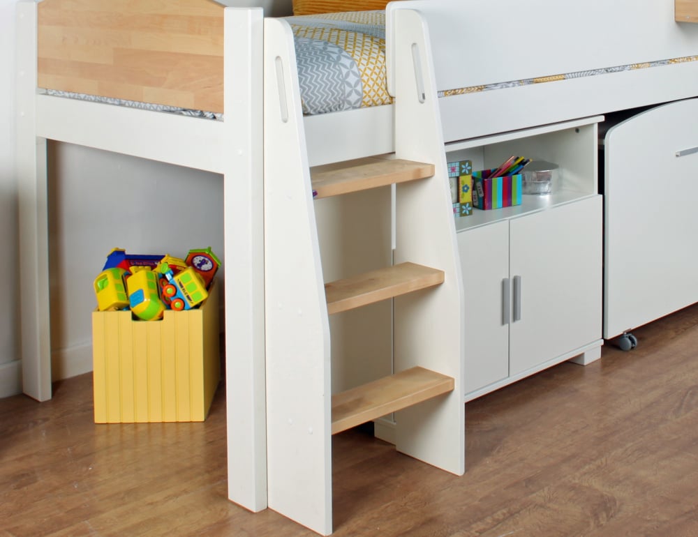 Urban Birch/White Mid Sleeper Combi Chest Close-Up