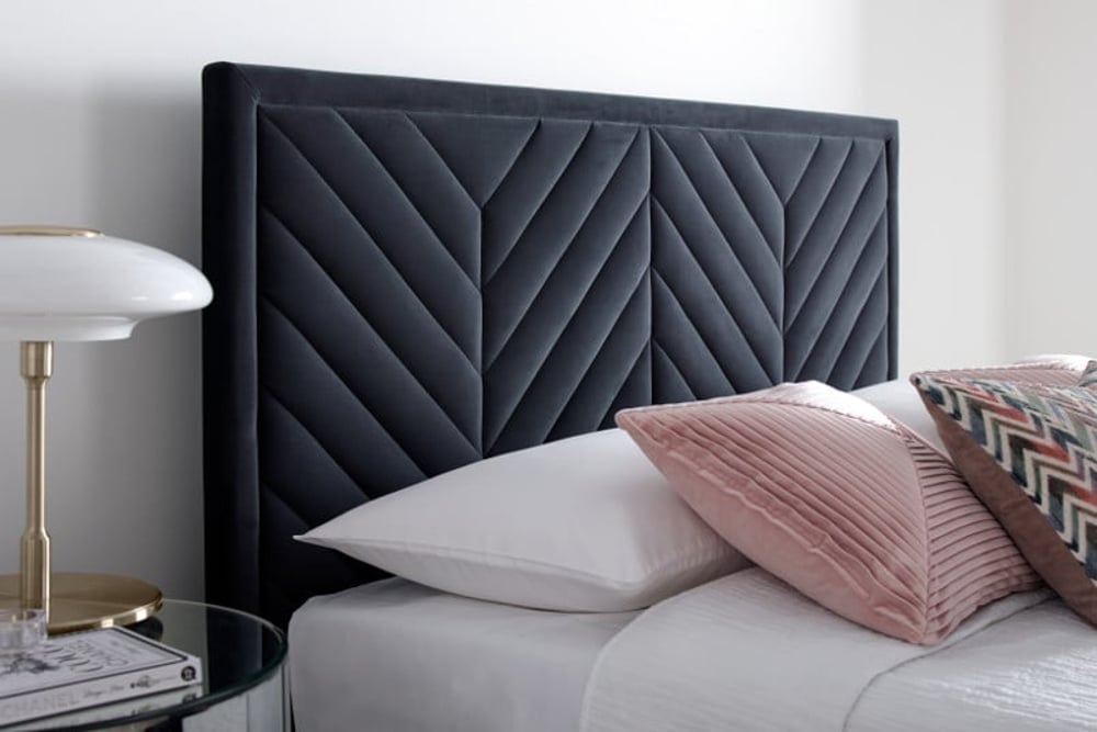 Grey Velvet Headboard