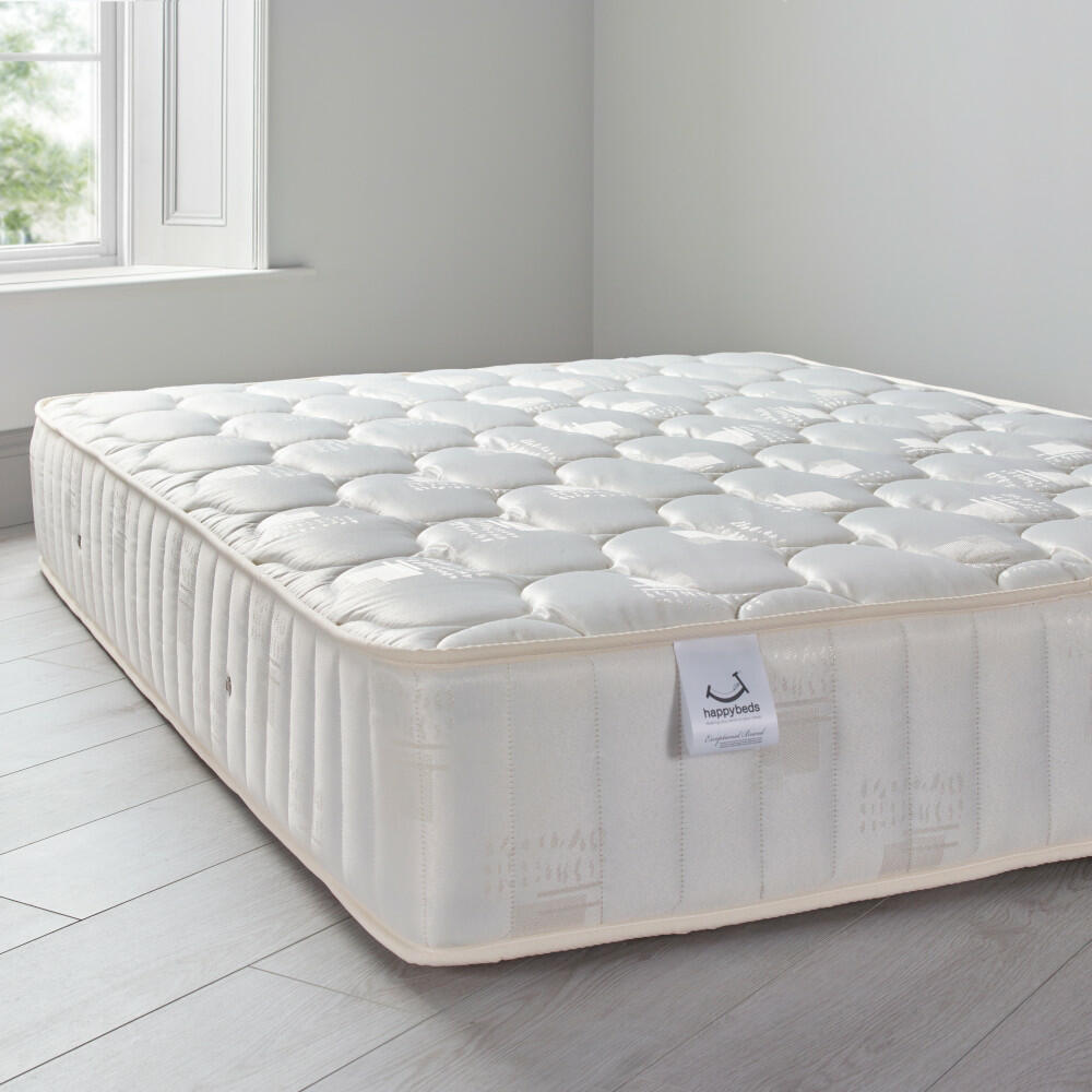 Happy Beds Pinerest Hybrid Quilted Mattress Side Shot