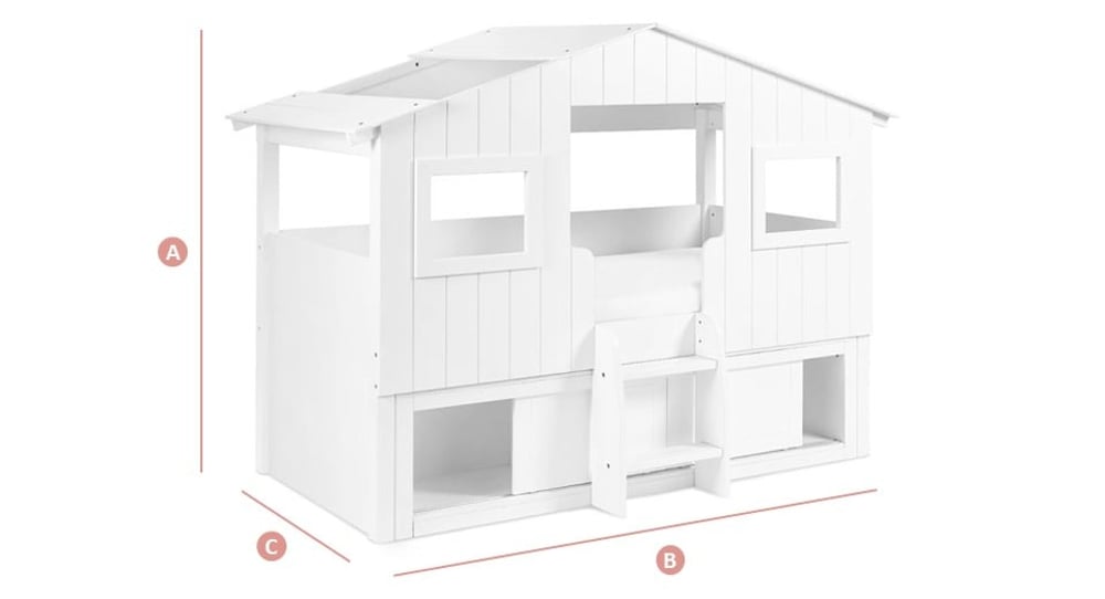 Acorn Treehouse Midsleeper Sketch Dimensions