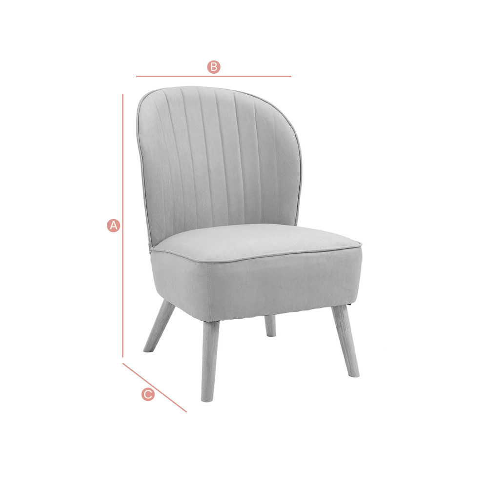 Happy Beds Disney Princess Accent Chair Sketch Dimensions