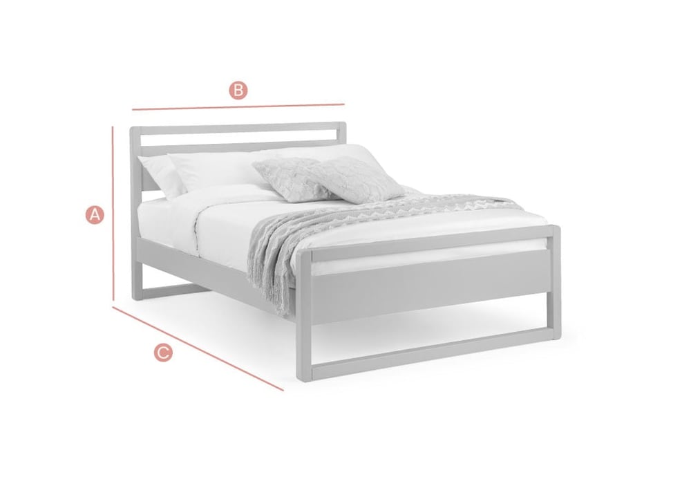 Happy Beds Venice Wooden Bed Sketch Dimensions