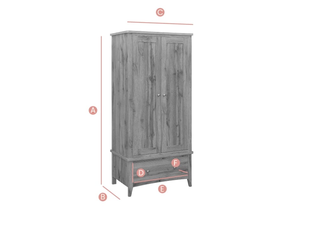 Happy Beds Hampstead furniture Sketch Dimensions