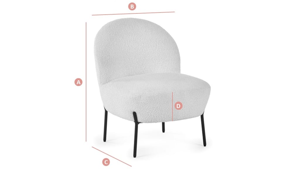 Lulu Boucle Accent Chair Sketch