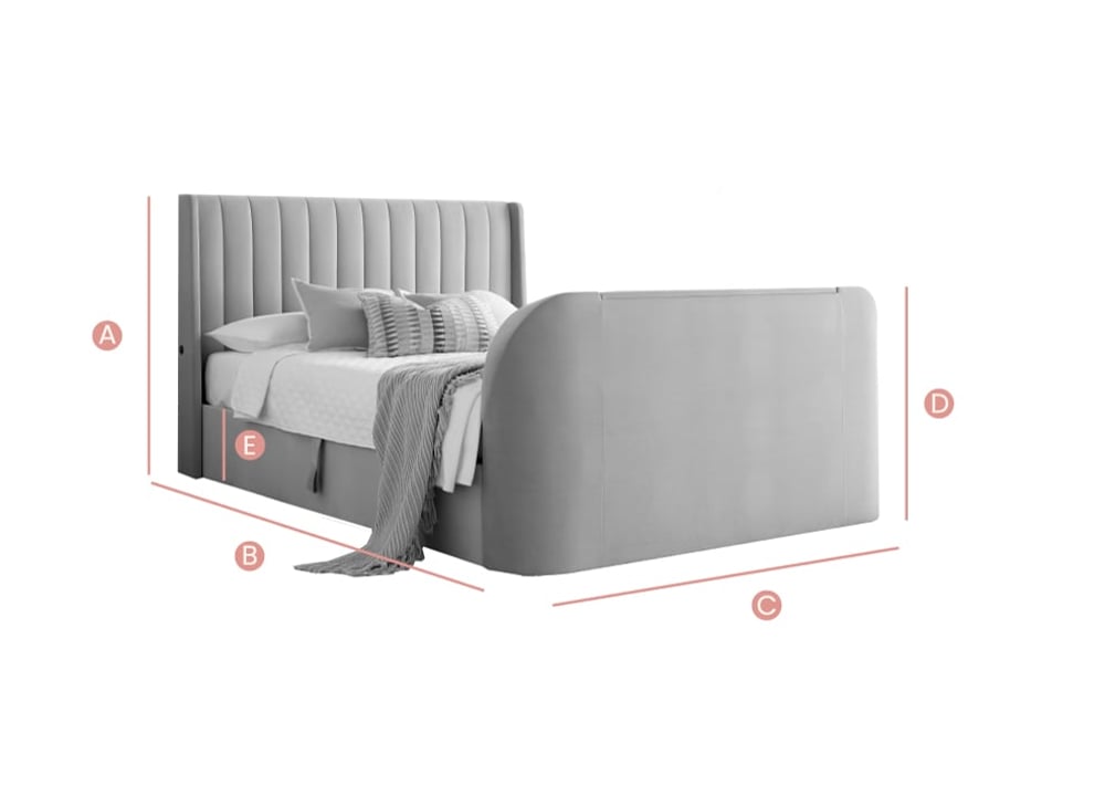 Happy Beds Sherlock TV Bed Sketch Dimensions