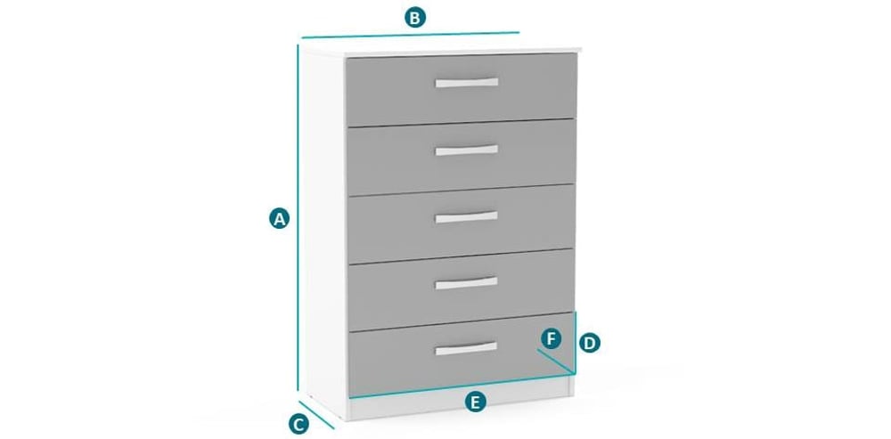 Lynx White And Grey 5 Drawer Chest/>
  </div>
<p><br /><span style=