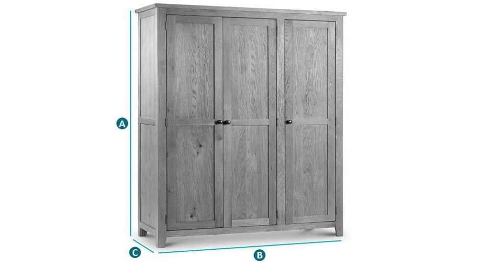 Marlborough Oak 3 Door Wardrobe