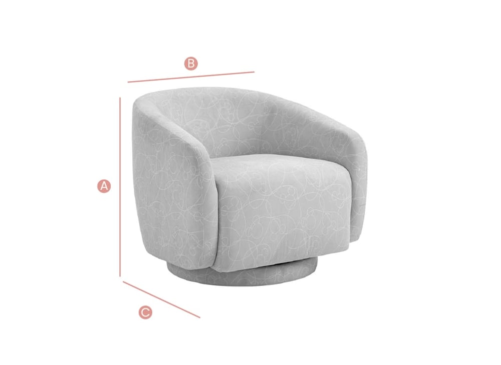 Disney Mickey Doodle Accent Swivel Chair Sketch