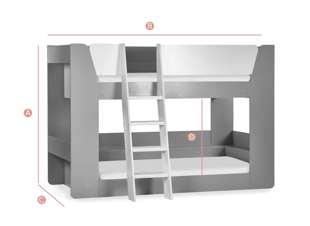 Parsec Bunk Bed Sketch Dimensions