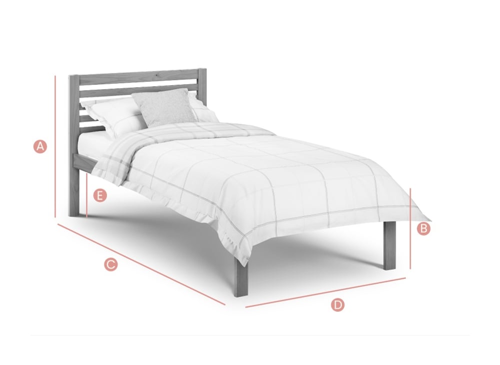 Happy Beds Slocum Wooden Bed Sketch Dimensions